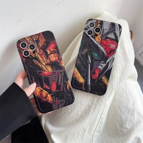 Anime Japan Classic Cartoon Robot Warrior Luxury Phone Case for iPhone 12 11 Pro Max XR Xs X 7 8 Plus SE2 Soft Shockproof Cover