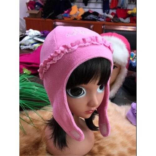 Baby Hats for Girls Cartoon Embroidery Cute Flower Kids Fleece Hat Baby Tassel Hat Cotton Children child Caps Kids Beanie Hats