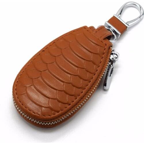 Design Genuine Leather Women keys Wallet Multi Function Key Case Fashion Male Housekeeper Holders COW Shaped Covers for car key
