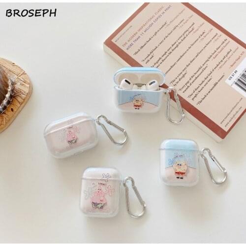 For Apple AirPods 2/3 Headset Case Cute Cartoon Transparent Earphone Shell Cover For AirPods Pro Clear Headphone Accessories