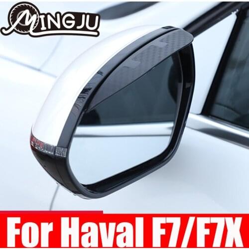 For Haval F7 F7X Rearview Mirror Rain Eyebrow Awnings & Shelter Car Rainproof Blades Mirror Visor Cover Sticker Accessories