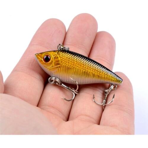 1pcs 3D Eyes VIB Vibration Fishing Lure 5.5cm/6.6g Artificial Plastic Vibe Bait Crankbait For Bass Pike Perch Fishing 8 Color