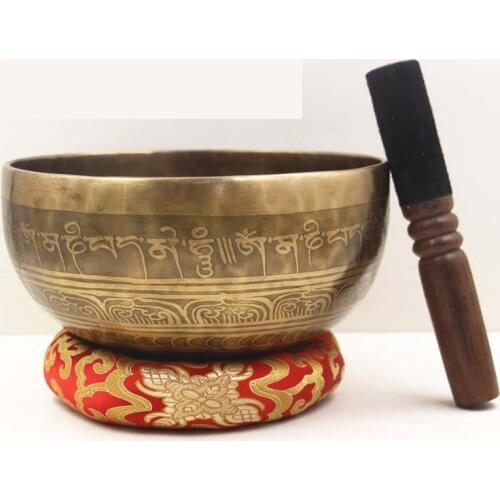 Chinese magic Nepalese handmade pure copper Buddhism Bowl sound therapy Tibetan Orthodontic yoga bowl high-grade ornaments
