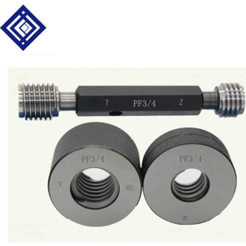 Straight Pipe Thread Plug Gauge Ring Gauge Go And No-Go Gauge PF 1/8 1/4 3/8 1/2 3/4 1 2 3 4 5 6