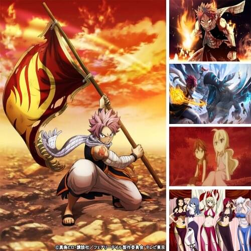 Comic Poster Fairy Tail HD Picture Canvas Wall Painting Home Living Room Decoration Mural Sticker Teen Bedroom Art Decoration