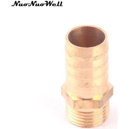 100% Brass 1/2" DN15 Male Thread 19mm Barb Hose Tail Pipe Connector Steel Hose Tail Fitting for Water Gas Oil Adapter