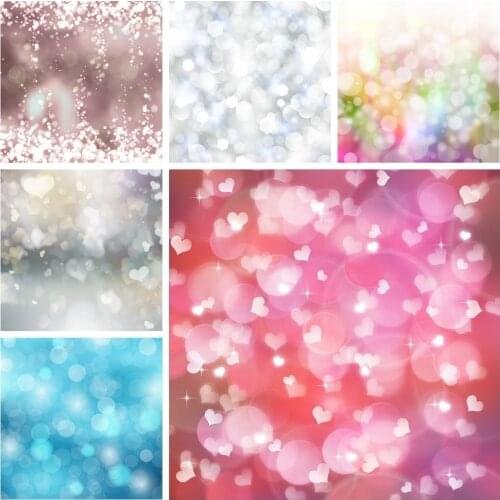 Laeacco Light Bokeh Love Heart Kids Newborn Portrait Photography Backdrops Photo Backgrounds Birthday Wedding Photocall Studio