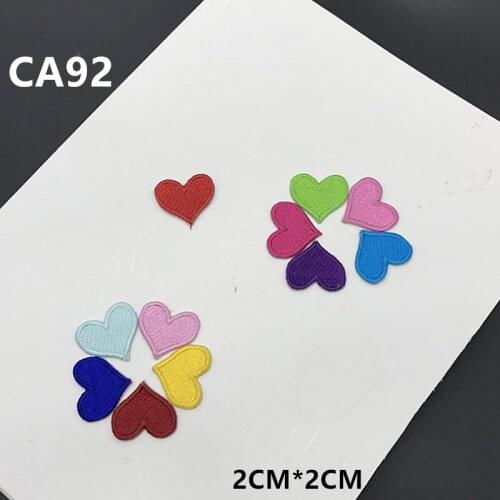 Multiple colors Embroidered love heart patch for iron on T-shirt shirt Cowboy dress Hats applique clothing Accessories CA92