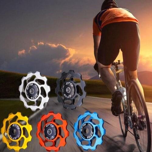 ZTTO Mountain Bike Transmission Rear Dial Guide Wheel Ceramic 11T Tooth Alloy Tension Wheel For 4/5/6 MM Roller Screw Shaft