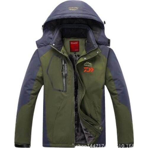 2020 New Men DAIWA Fishing Clothing Winter Autumn Waterproof Warm Fishing Jackets Men Fleece Thick Outdoor Fishing Shirts L-5XL
