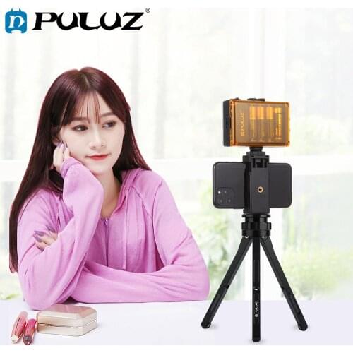 PULUZ Adjustable Aluminum Alloy Mini Tripod Stand Lightweight Travel Tabletop Tripod For DSLR & Digital Cameras & Smart phone