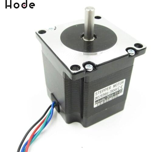 Nema 23 Stepper Motor Single Shaft Motor de passo 12.6Kgcm 1.8Degre 4Leads 56mm 3D Printer Robot Foam Plastic Metal