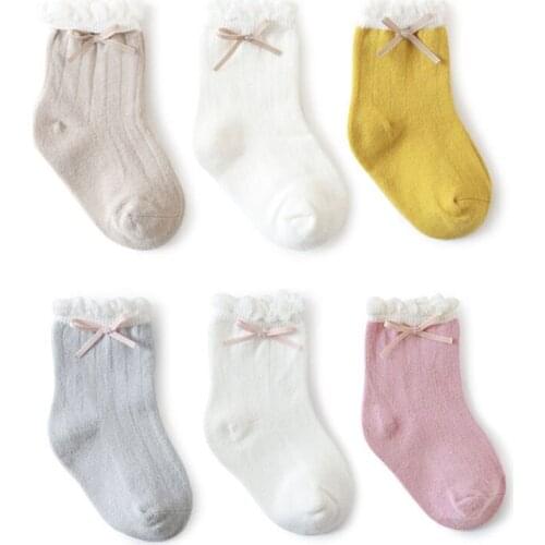 Spring autumn new arrival Toddler Infant baby socks cute fashion princess lace soft cotton socks for kids Newborn baby girl