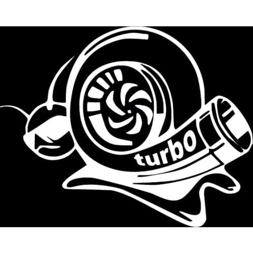 18cm*14cm Car Accessories KK Vinyl Decal Funny Car Sticker Turbo Super Snail Black Silver Sunscreen Waterproof Motorcycle Decal