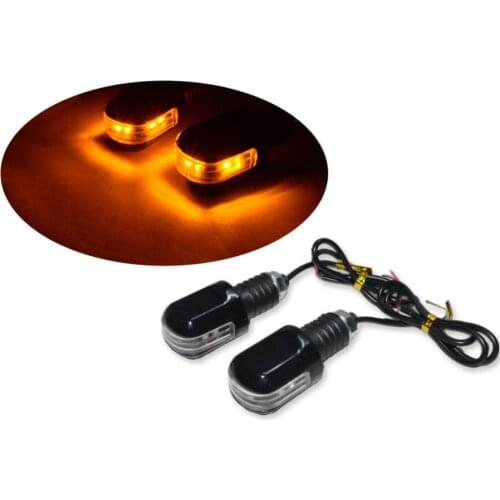 Rear Front Led Turn Signal Lights Mini Amber Blinker Lamp Insert handlebars with 18mm to 22mm for most motorcycle Harley bike
