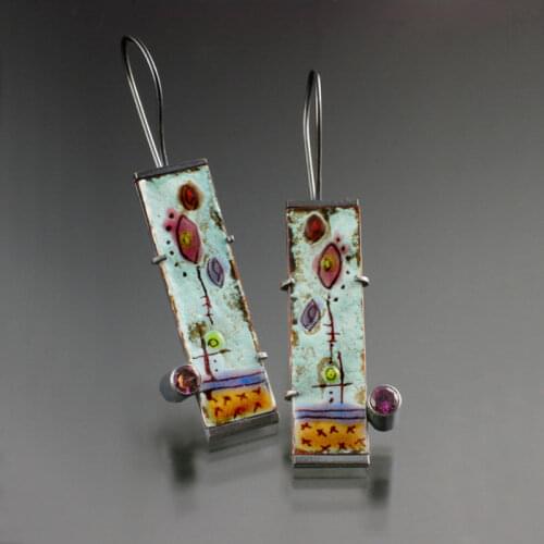 2020 Bohemian Painted Leaf Flower Earrings for Women Tribal Jewelry Handmade Brincos Vintage Dangle Earring Pendientes Mujer