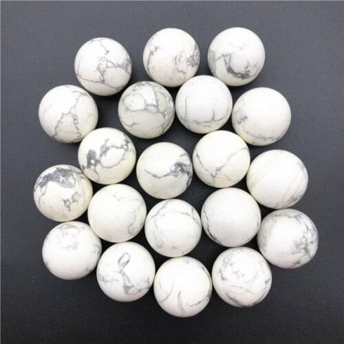 Drop shipping 1PC Natural Stone White Howlite Turquoise Sphere Crystal Globe Ball Chakra Healing Natural Stones and crystals