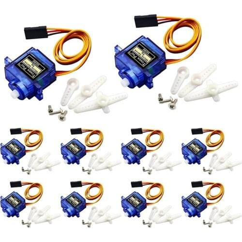 10Pcs SG90 Micro-Servo Motor Mini 9G for Arduino RC Robot Helicopter Airplane Boat Controls