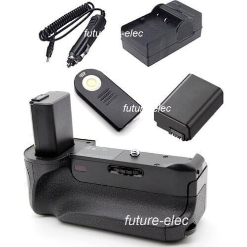 2-Step Battery Handle Hand Grip Hold Pack For Sony Alpha A6000 Digital Camera as BG-3DIR+Remote Control +1 x NP-FW50+Car Charger
