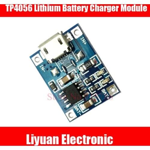 5 pcs Micro USB 5V 1A 18650 TP4056 Lithium Battery Charger Module Charging Board With Protection Dual Functions 1A Li-ion