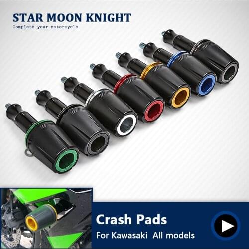 Motorcycle Accessories parts Exhaust Sliders Crash Pads Protector For Kawasaki Z125 Z250 Z300 Z650 750 V650 Z800 Z900 Motorbike