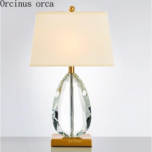 American luxury crystal desk lamp bedroom bedside lamp modern simple creative personality K9LED crystal desk lamp free shipping