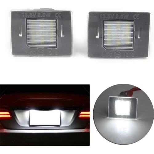 Car CAN-bus White LED License Plate Lights For Mercedes-Benz GL ML GLK GLA GLC GLE Class W176 W166 X156 X166 X204 X205 R172