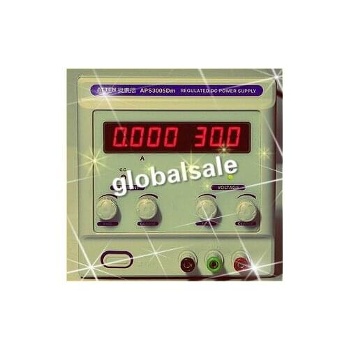 FREE SHIPPING ATTEN APS3005Dm Regulated DC Variable regulated power supply 0-30V/0-5A Four bit digital mA display