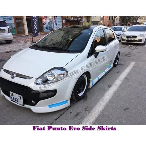 For Fiat Punto Evo Side Skirts 2010-2020 Sill Trim Car Styling Auto Accessory Universal Spoiler Mud Flaps Lip Splitter Bumper