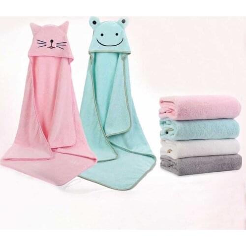 Baby Bath Towel Bebe Toalla 90*90cm Cute Animal Cartoon Hood Infant Towels Blanket Newborn Baby Hooded Towel Infant Towel