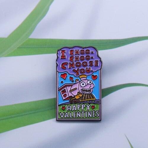 I Choo-Choo Choose You Valentines Day Card enamel pin happy Valentines gift