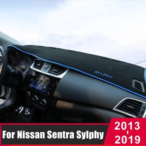 Car Dashboard Cover Mat For Nissan Sentra Sylphy B17 2013-2016 2017 2018 2019 Auto Dash Mat Non-slip Sun Shade Pad Carpets