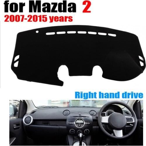 Car dashboard cover mat for Mazda 2 2007-2015 years Right hand drive dashmat pad dash mat covers auto dashboard accessories