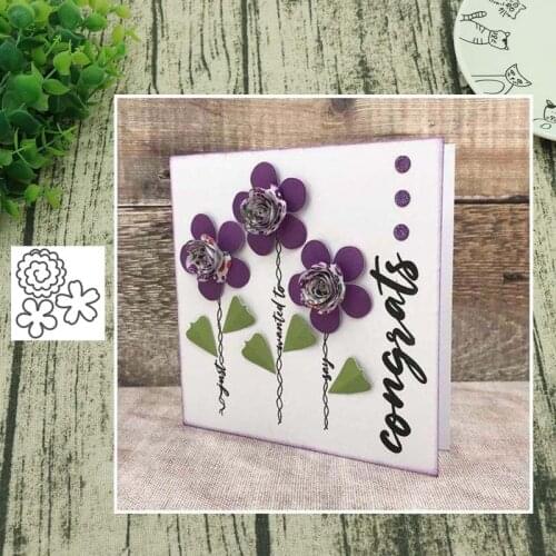 Metal Cutting Dies Composition of a flower 3 Stencils Scrapbooking Album Paper Decorative Craft New 2019