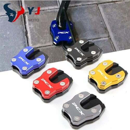 New For HONDA PCX125 PCX150 PCX 125 150 2018 2019 2020 Motorcycle CNC Side Stand Pad Plate Kickstand Enlarger Support Extension