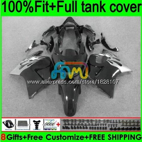 OEM For HONDA Blackbird CBR1100XX 1996 97 1998 99 2000 Black silver 01 138BS.40 CBR 1100 XX 2002 03 2004 05 2006 2007 Fairing