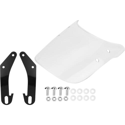 Windscreen Wind Deflector Motorcycle Suits 5-7" Round Headlights Windshield For YAMAHA