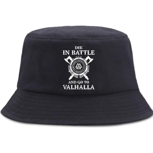 VIKINGS Funny Print Hip Hop Fishermans Caps Sunscreen Beach Bucket Hats Outdoor Unisex Panama Hat Foldable Casual Sport Sun Cap