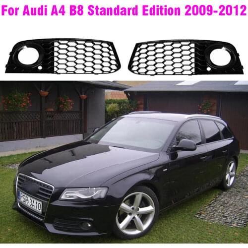 For Audi A4 B8 2009 2010 2011 2012 Honeycomb Mesh Fog Light Open Vent Grill Intake Cover Grille Car Parts