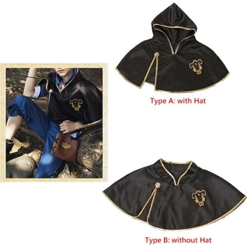 Anime Black Clover Asta Cosplay Cloak Black Bull Cape Uniform Five Leaf Clover Cosplay Costume Noelle Finral Cosplay Costume