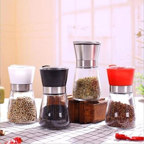 Kitchen Gadget Portable Manual Hand Twist Pepper Mill Spice Salt Grinder Durable Kitchen Grinding Tool Multi-purpose Mill Cruet