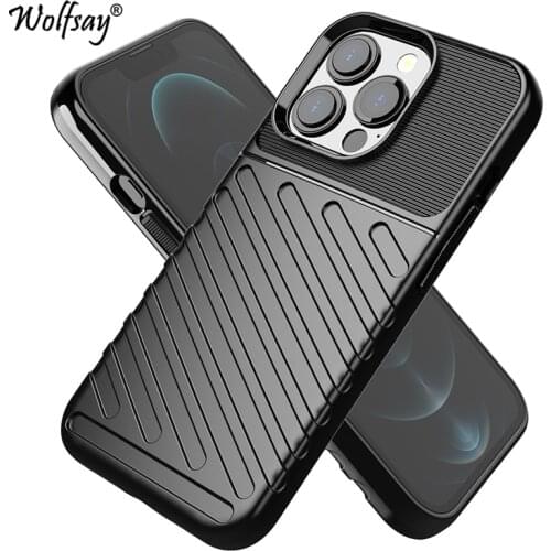 Rugged Fiber Shield Cover For iPhone 13 Pro Case Bumper Anti-knock Full Cover Back Case For iPhone 13 Pro Case For iPhone 13 Pro