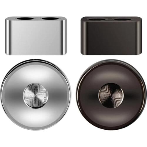 Earphone Splitter Y Type Slider Adapter Aluminum Alloy Audio Jack Earphones Accessories For 8 Core Upgrade Cable Black Silver