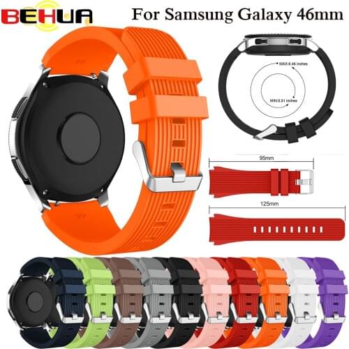 Silicone Watch Band Strap For Samsung galaxy watch 46mm Sport Replacement Bracelet Watchband 22mm For Gear S3 Frontier/Classic