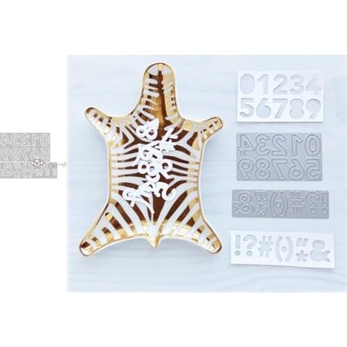 Mmao Crafts Metal Steel Cutting Dies New Number symbol decoration Stencil For DIY Scrapbooking Paper/photo Cards Embossing Dies
