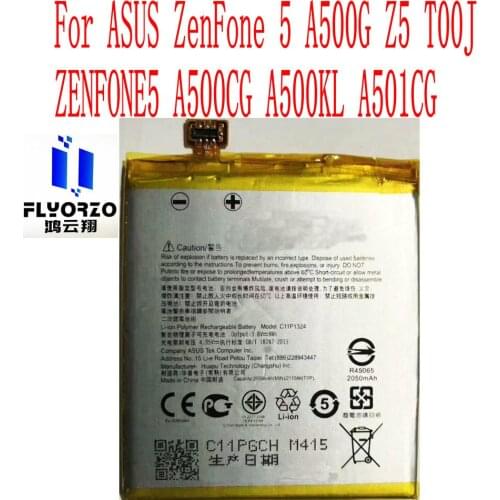 High Quality 2050mAh C11P1324 Battery For ASUS ZenFone 5 A500G Z5 T00J ZENFONE5 A500CG A500KL A501CG Mobile Phone