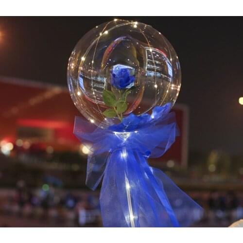 LED Luminous Transparent Balloon 20inch Helium Balloon Bobo Balloon Wedding Birthday Baby Shower Decoration Valentines Day Gift