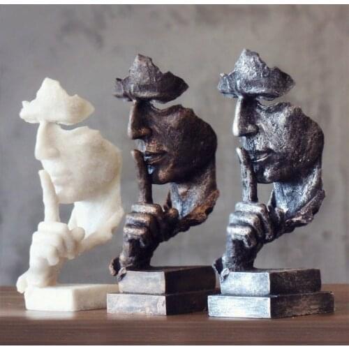 Office Living Room Desk Ornament Decor Art Sculpture Retro Resin Handicrafts Home Decoration Accessories No Speaking Statues