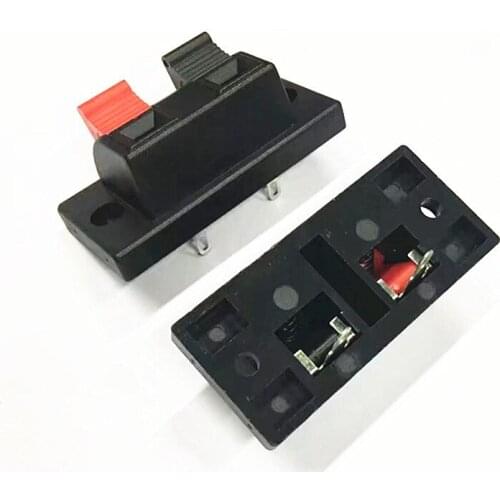 Speaker Wiring Clip Thickened 2-bit Audio Red Black Speaker Clip Audio Cable Panel Binding Post Audio Terminal