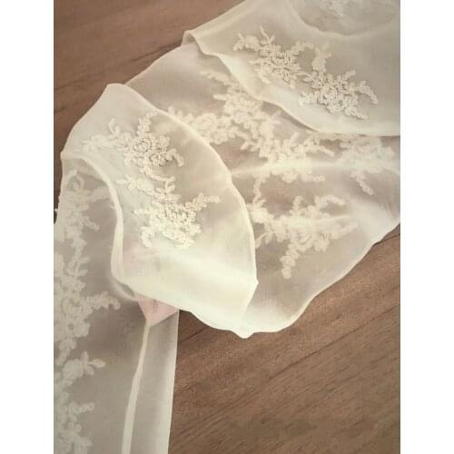 Elegant Organza Wedding Bolero Women Lace Applique Bridal Jacket Long Sleeves For Bride Evening Dress Wear